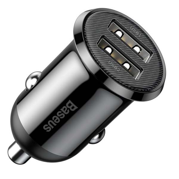 Chargers | Grain Pro 24W 2.4A 2xUSB-A Car Charger Black Car Electronic Devices Black