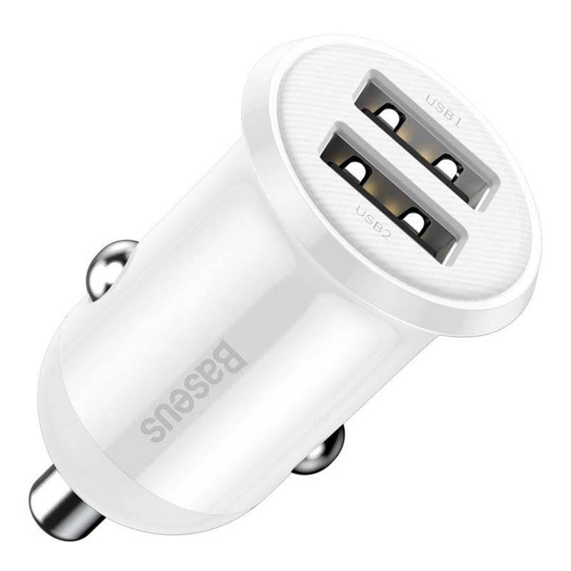 Chargers | Grain Pro 24W 2.4A 2xUSB-A White CCALLP-02 Car Charger White Car Electronic Devices Chargers