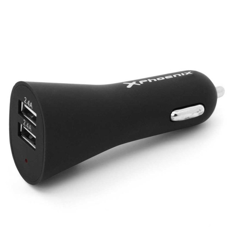 Chargers | PHCARCHARGER2USB+ USB-A Car Charger 2 Ports Black Car Electronic Devices Black