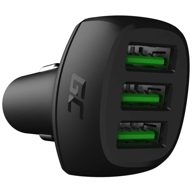 Chargers | PowerRide 3xUSB Car Charger Black Car Electronic Devices Black