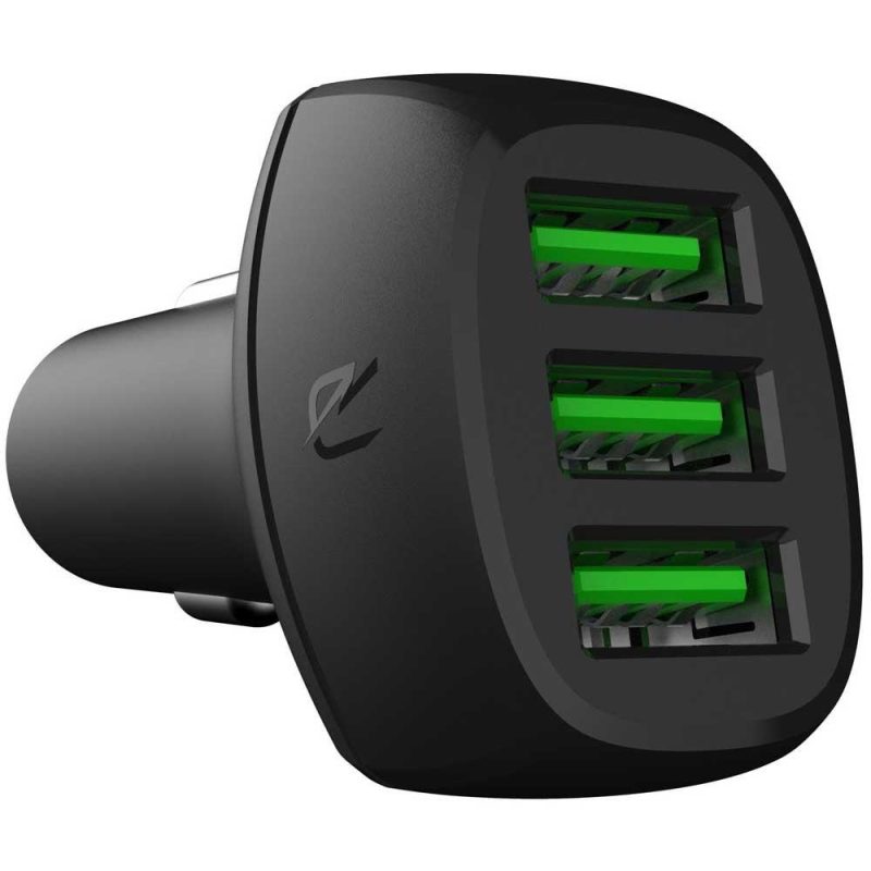 Chargers | PowerRide 3xUSB Car Charger Black Car Electronic Devices Black