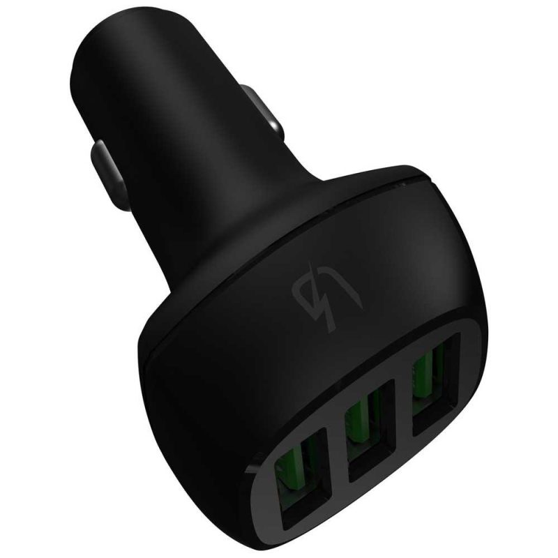 Chargers | PowerRide 3xUSB Car Charger Black Car Electronic Devices Black