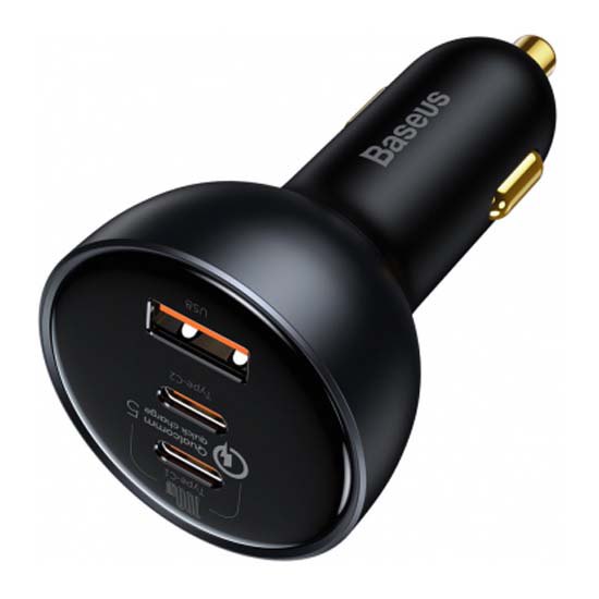 Chargers | Qualcomm 160W 3A 2xUSB-A With USB-C Car Charger Grey Car Electronic Devices Chargers