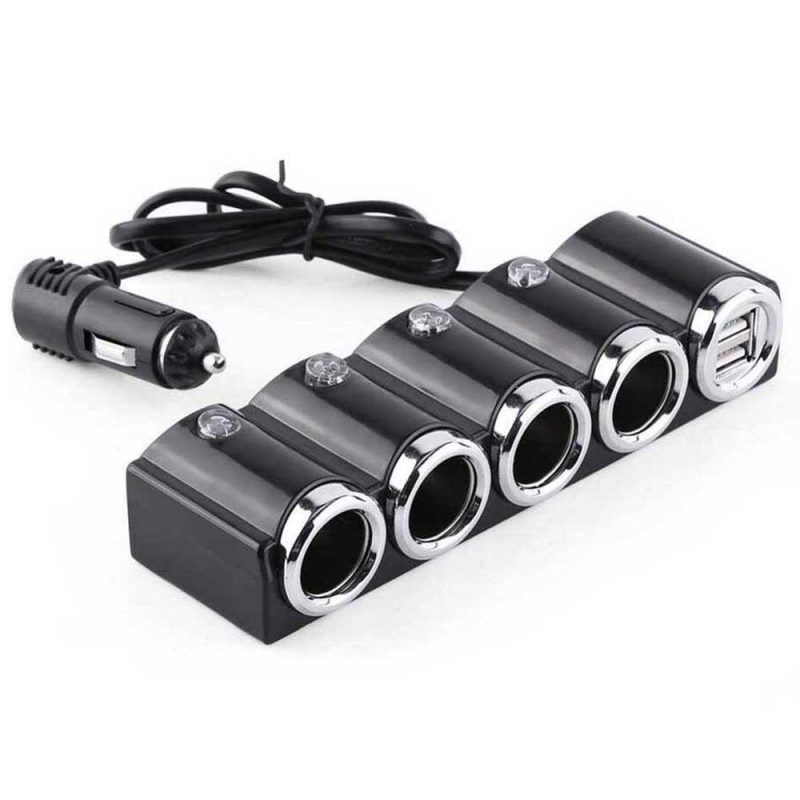 Chargers | SBR04 Car Lighter Splitter 12V-24V Black / White Car Electronic Devices Black