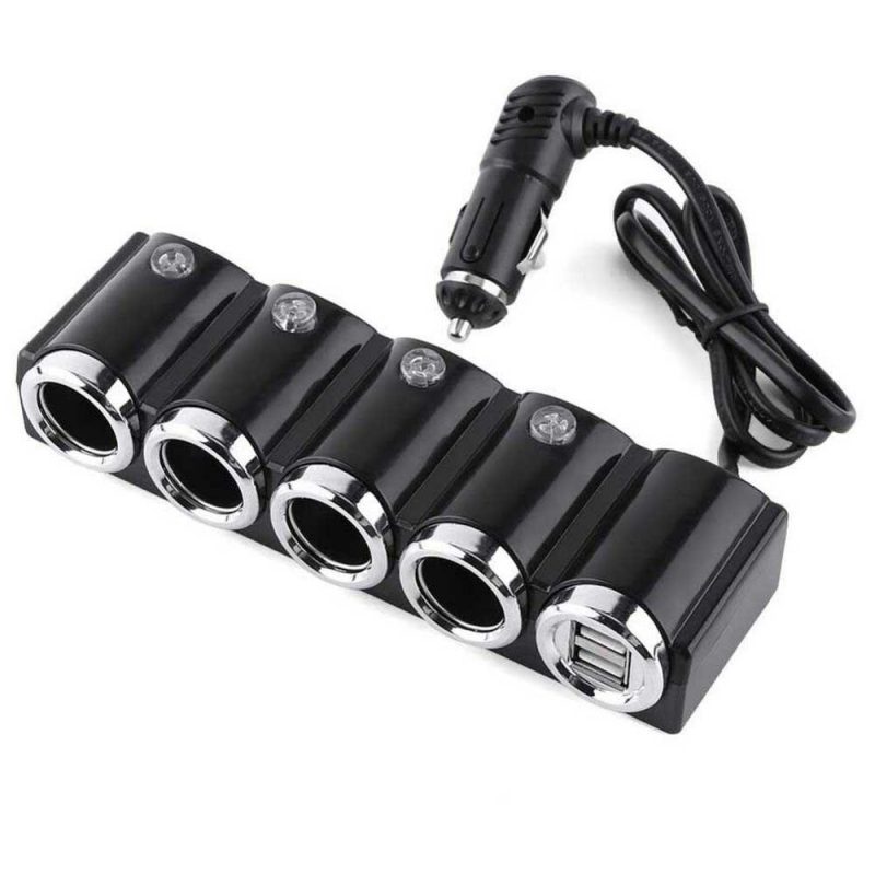 Chargers | SBR04 Car Lighter Splitter 12V-24V Black / White Car Electronic Devices Black