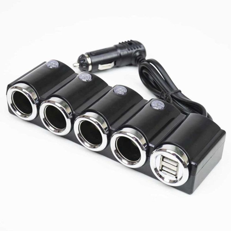 Chargers | SBR04 Car Lighter Splitter 12V-24V Black / White Car Electronic Devices Black