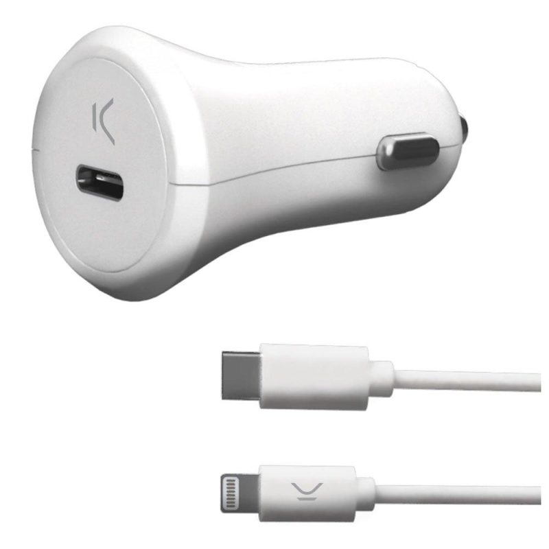 Chargers | USB C 18W With Lightning White Car Electronic Devices Chargers