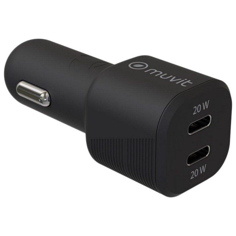 Chargers | USB-C PD 20W+USB-C PD 20W Charger Black Car Electronic Devices Black