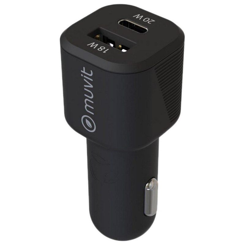 Chargers | USB QC 3.0 18W+ 1 USB-C PD 20W Car Charger Black Car Electronic Devices Black