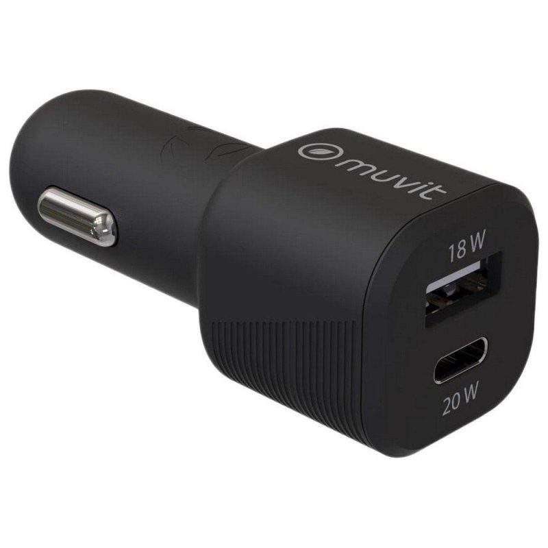 Chargers | USB QC 3.0 18W+ 1 USB-C PD 20W Car Charger Black Car Electronic Devices Black