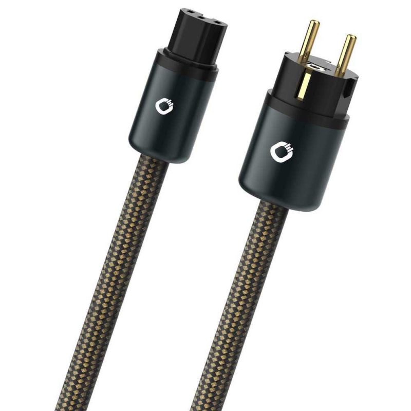 Electrical Power Cables | D1C13060 0.75 m Power Cord Black / Gold Cables Black