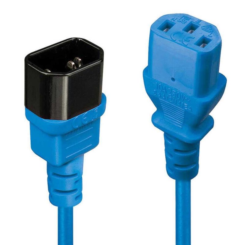 Electrical Power Cables | Extension Lead Power Cord 1 m Blue Cables Blue