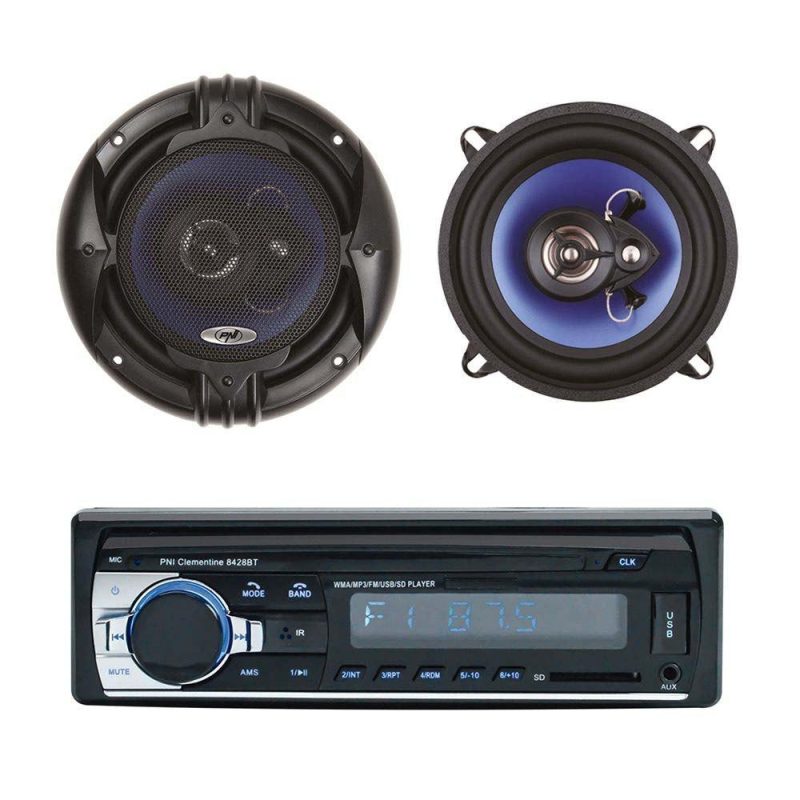 Radios | 8428BT 45W Radio With Coaxial Speakers Black / Grey Car Electronic Devices Black