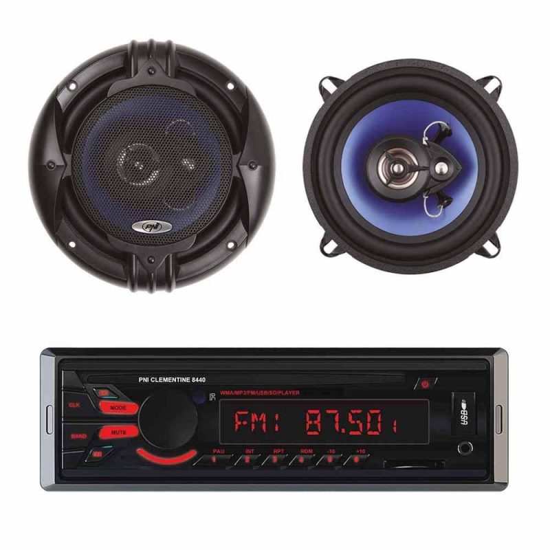 Radios | 8440 45W HiFi500 Radio With Coaxial Speakers Black Car Electronic Devices Black