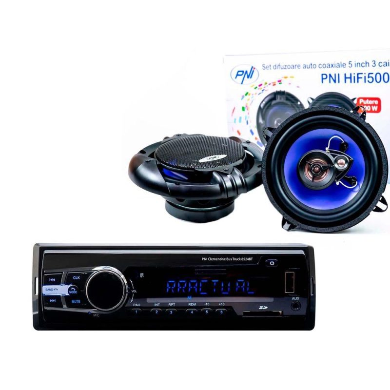 Radios | 8524BT 45W HiFi500 Radio With Coaxial Speakers Black Car Electronic Devices Black