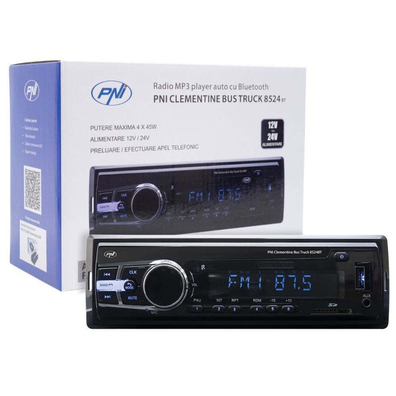 Radios | 8524BT 45W HiFi500 Radio With Coaxial Speakers Black Car Electronic Devices Black