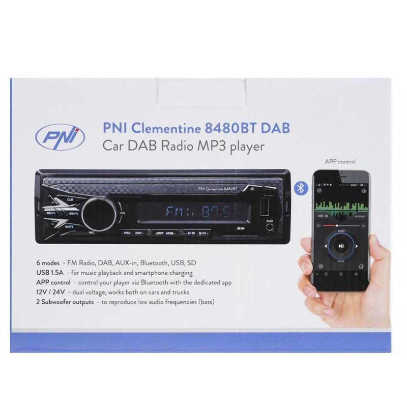 Radios | Clementine 8480BT Radio MP3 Player With Bluetooth Black Car Electronic Devices Black