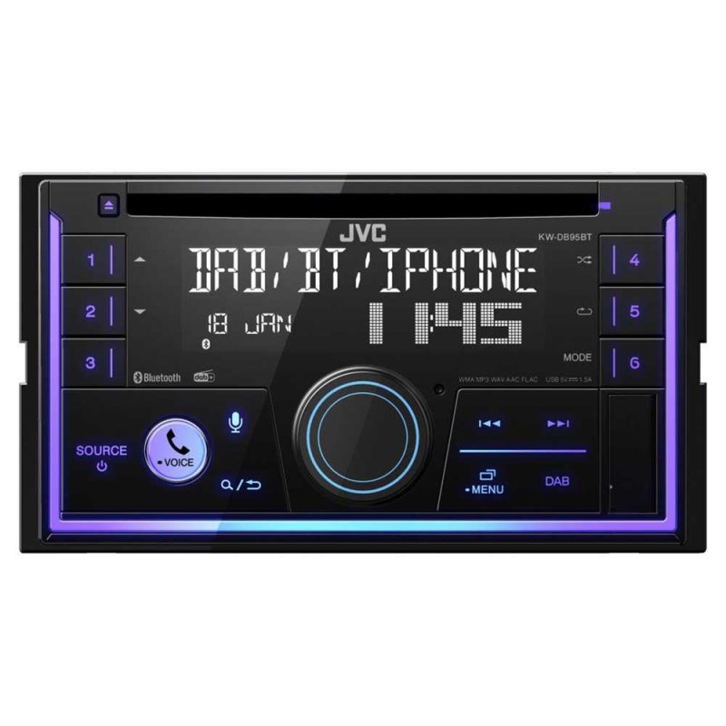 Radios | KW-DB95BT Radio MP3 Player Bluetooth Black Car Electronic Devices Black