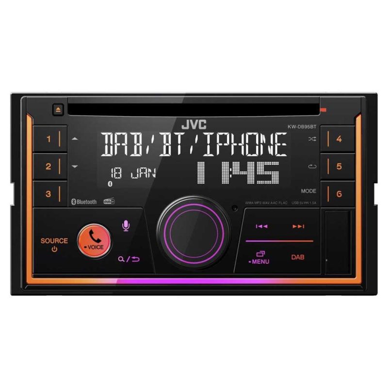 Radios | KW-DB95BT Radio MP3 Player Bluetooth Black Car Electronic Devices Black