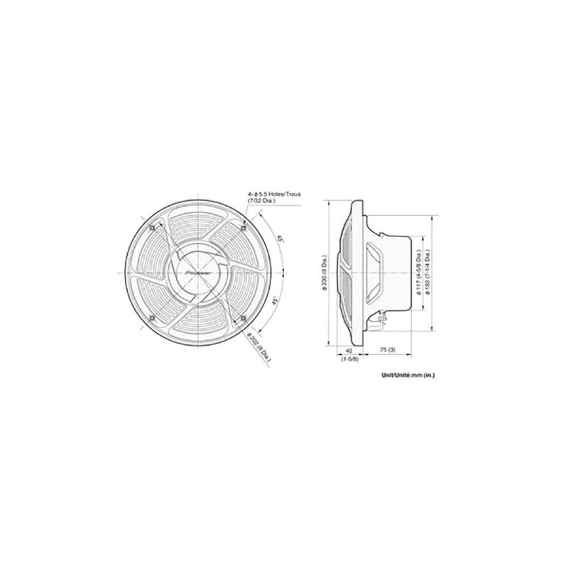 Speakers | TS-MR2040 Speaker White Car Electronic Devices Speakers