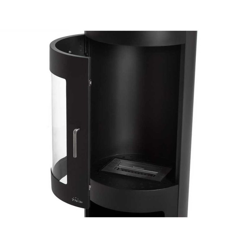 Stoves | Bestfire Ethanol Fireplace Tower Black Climatization Black