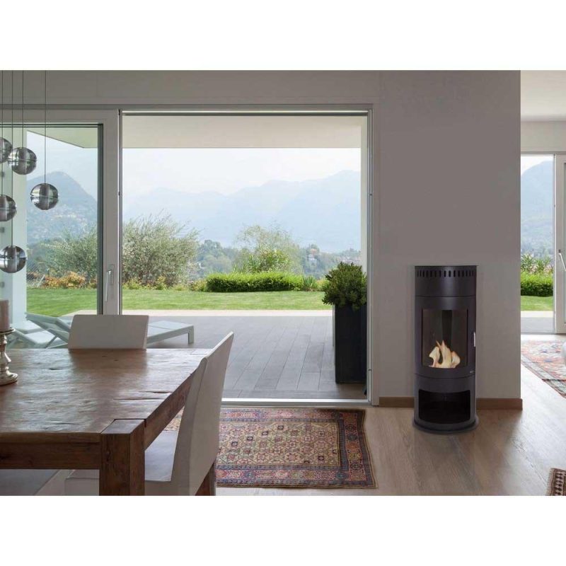 Stoves | Bestfire Ethanol Fireplace Tower Black Climatization Black