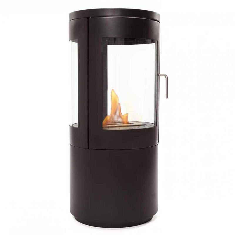 Stoves | Bestfire View Ethanol Fireplace Tower Black Climatization Black