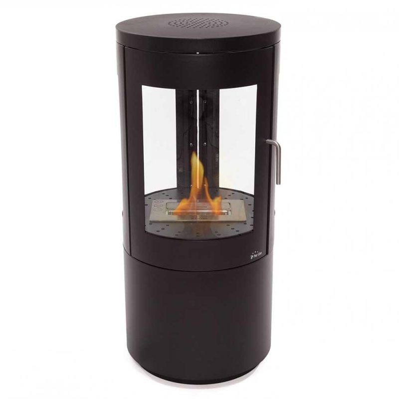 Stoves | Bestfire View Ethanol Fireplace Tower Black Climatization Black