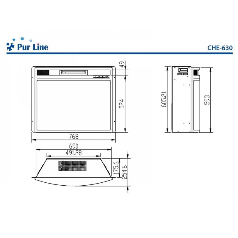 Stoves | CHE-630 Electric Chimmney 2000W Climatization Stoves