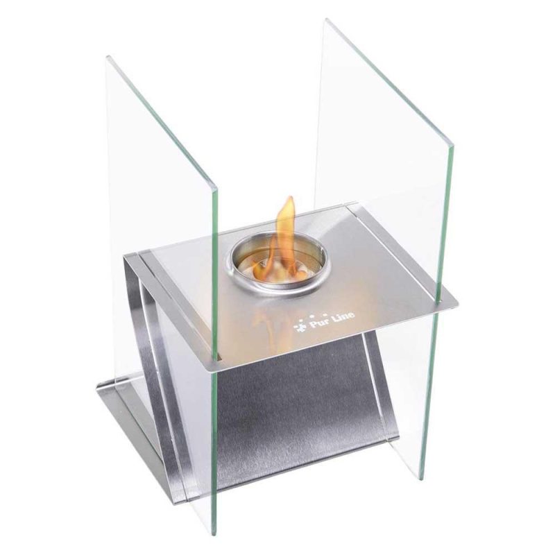 Stoves | Hera Tabletop Ethanol Fireplace Silver Climatization Silver