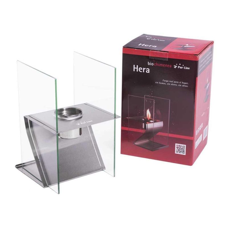 Stoves | Hera Tabletop Ethanol Fireplace Silver Climatization Silver