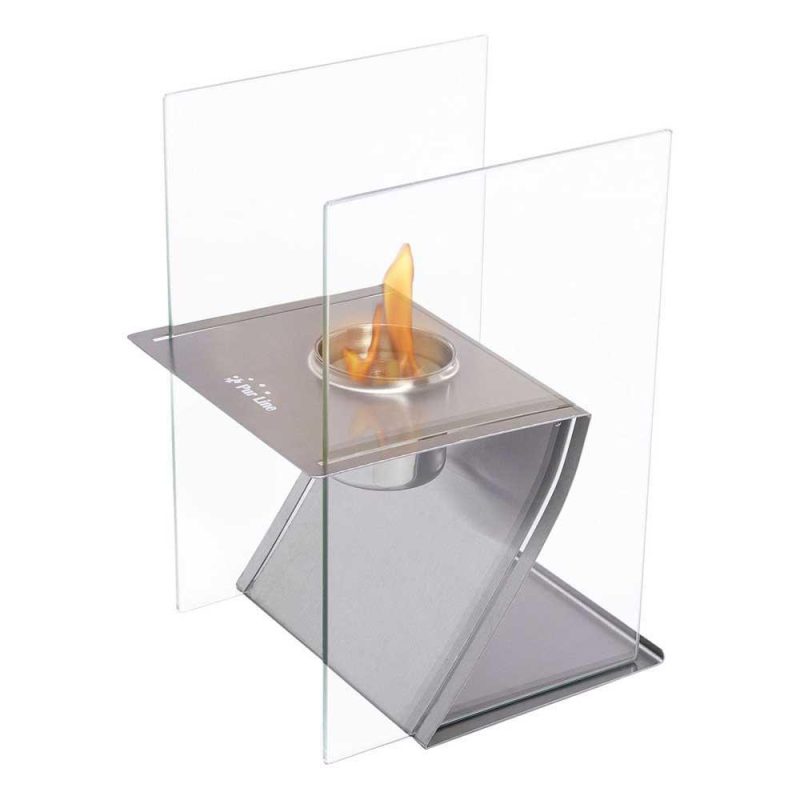 Stoves | Hera Tabletop Ethanol Fireplace Silver Climatization Silver