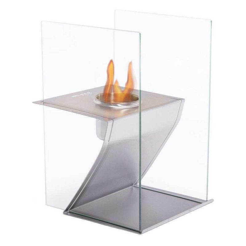 Stoves | Hera Tabletop Ethanol Fireplace Silver Climatization Silver