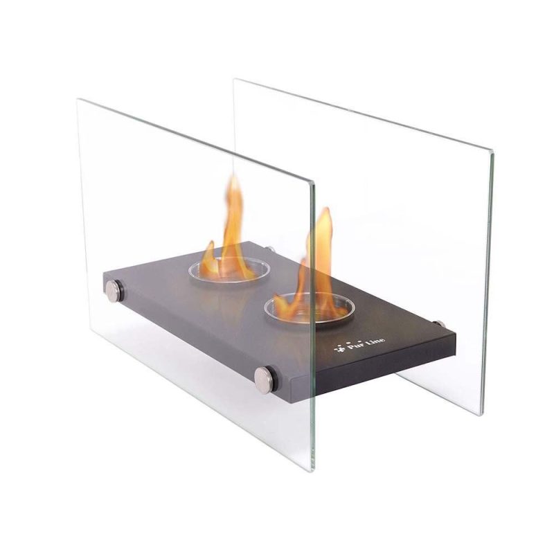 Stoves | Oniros Duo Tabletop Ethanol Fireplace Black Climatization Black