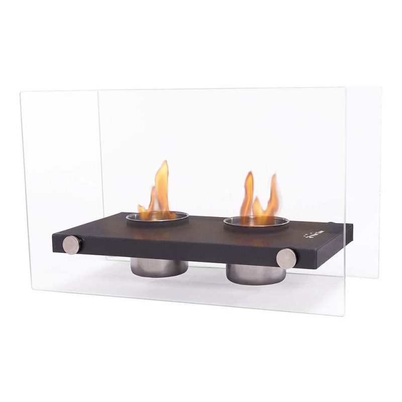 Stoves | Oniros Duo Tabletop Ethanol Fireplace Black Climatization Black