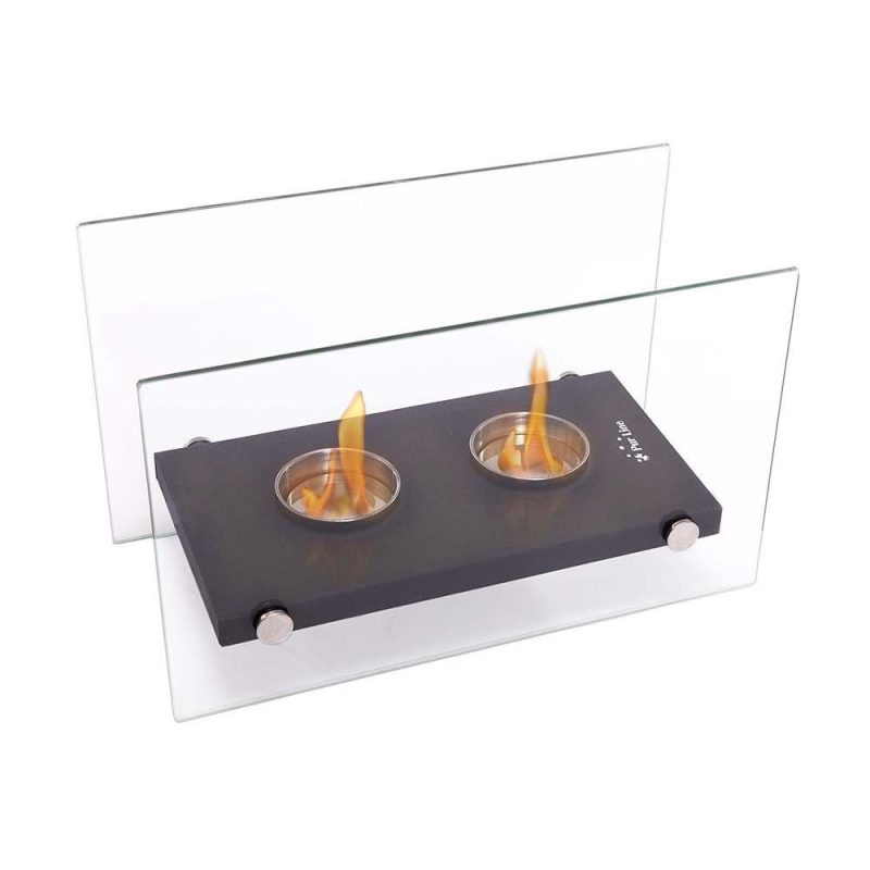 Stoves | Oniros Duo Tabletop Ethanol Fireplace Black Climatization Black