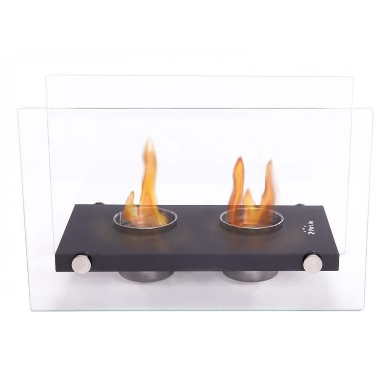 Stoves | Oniros Duo Tabletop Ethanol Fireplace Black Climatization Black