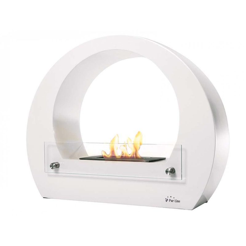 Stoves | Saturn Ethanol Fireplace White Climatization Stoves