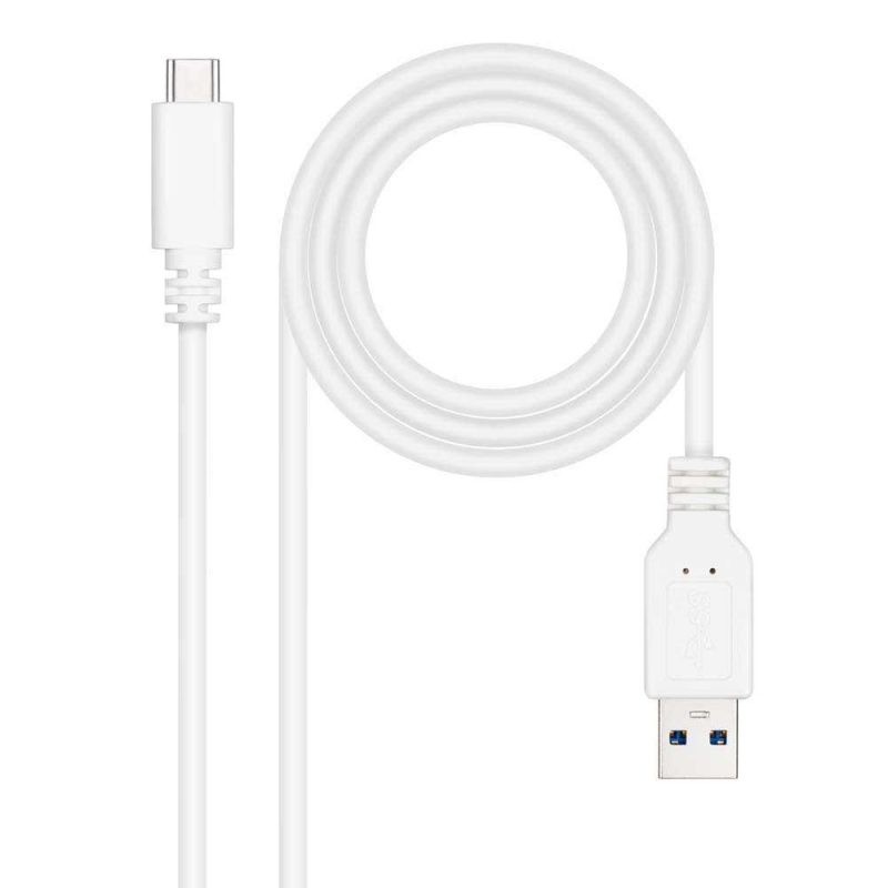 USB Cables | 10.01.4001-W 1 m USB-A To USB-C Cable White Cables USB Cables