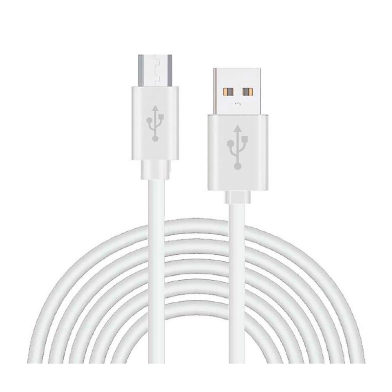 USB Cables | 2.4A 3 m USB-A To Micro USB Cable White Cables USB Cables