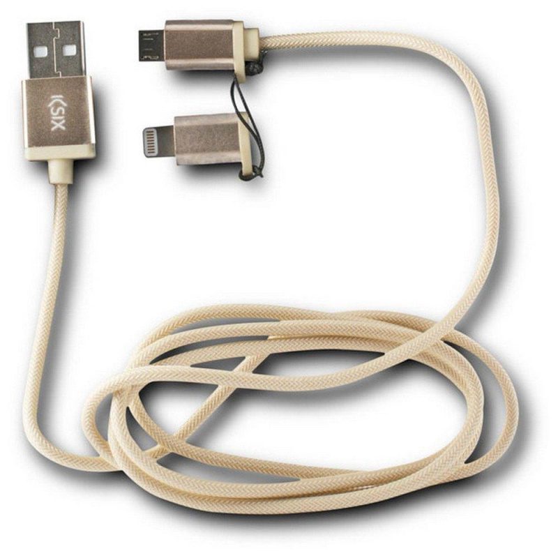 USB Cables | 2 In 1 USB cable Gold Cables Gold