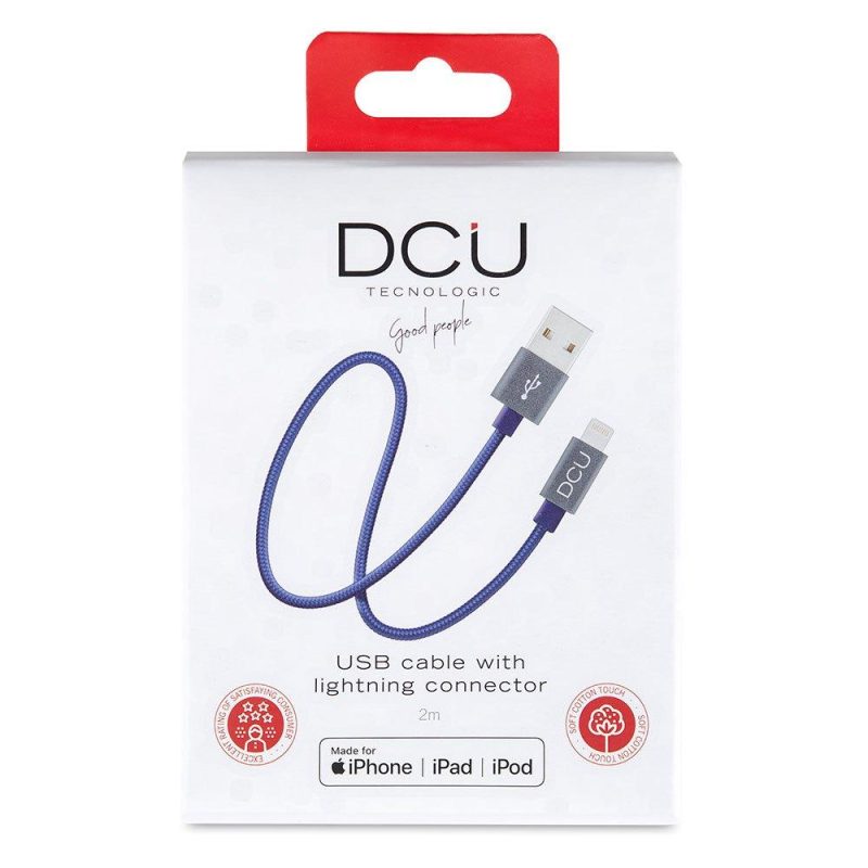 USB Cables | Connection USB-Mfi iPhone 5/6/7/8/X/XR/XS Marine Aluminium 2m Blue Cables Blue