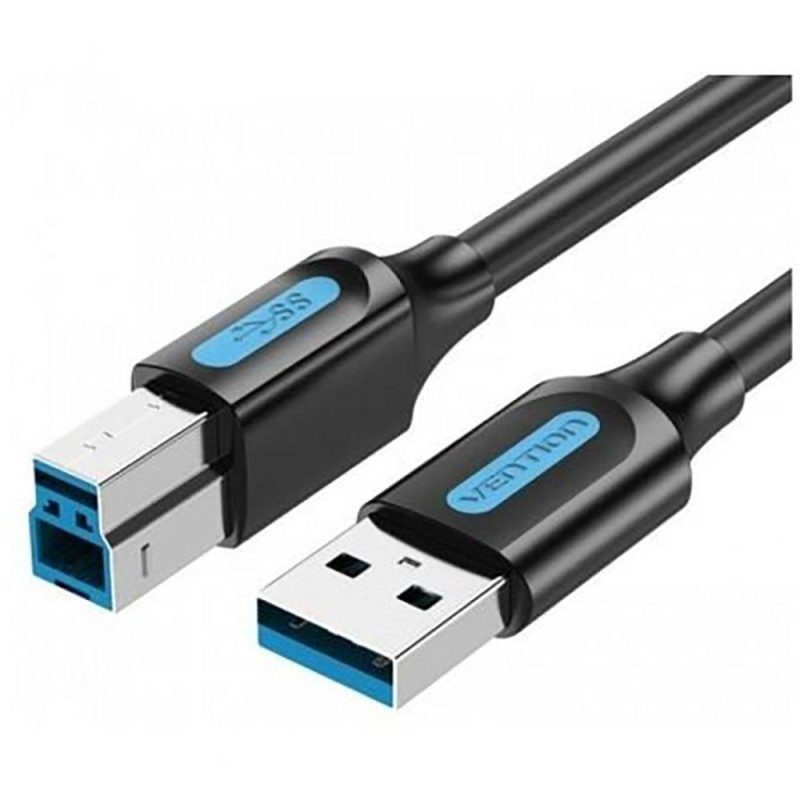 USB Cables | COOBF 3.0 1 m USB-A To USB-B Cable Black Cables Black