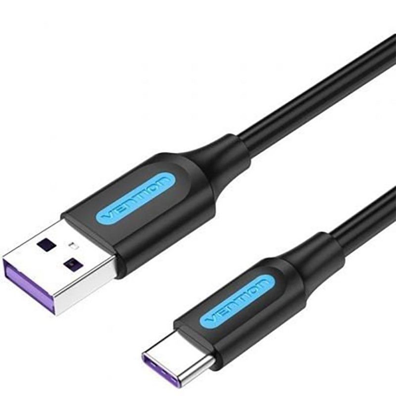 USB Cables | CORBH 2 m USB-A To USB-C Cable Black Cables Black