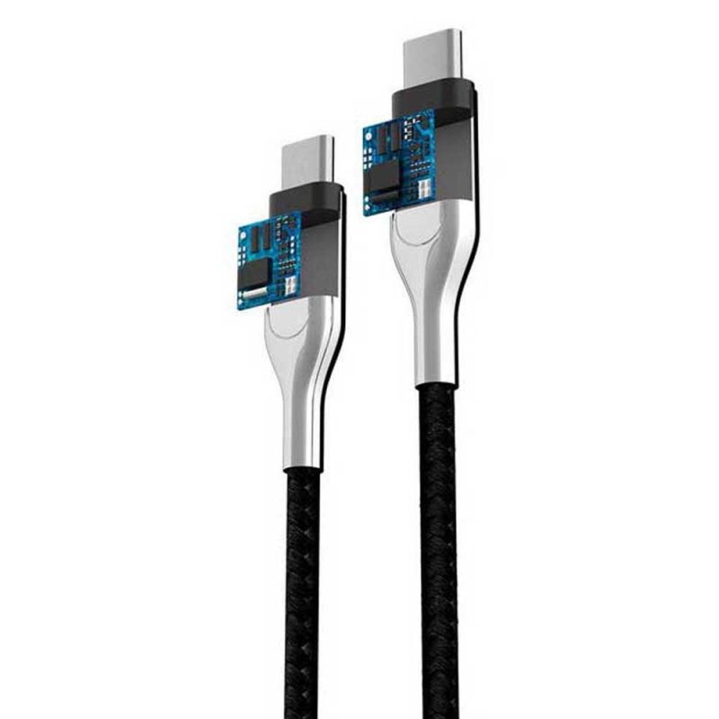 USB Cables | Core Ultra Fast PD 60W 1.5 m USB-C Cable Silver / Black Cables Black