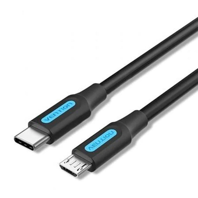 USB Cables | COVBF USB-C To MicroUSB Cable 1 m Black Cables Black