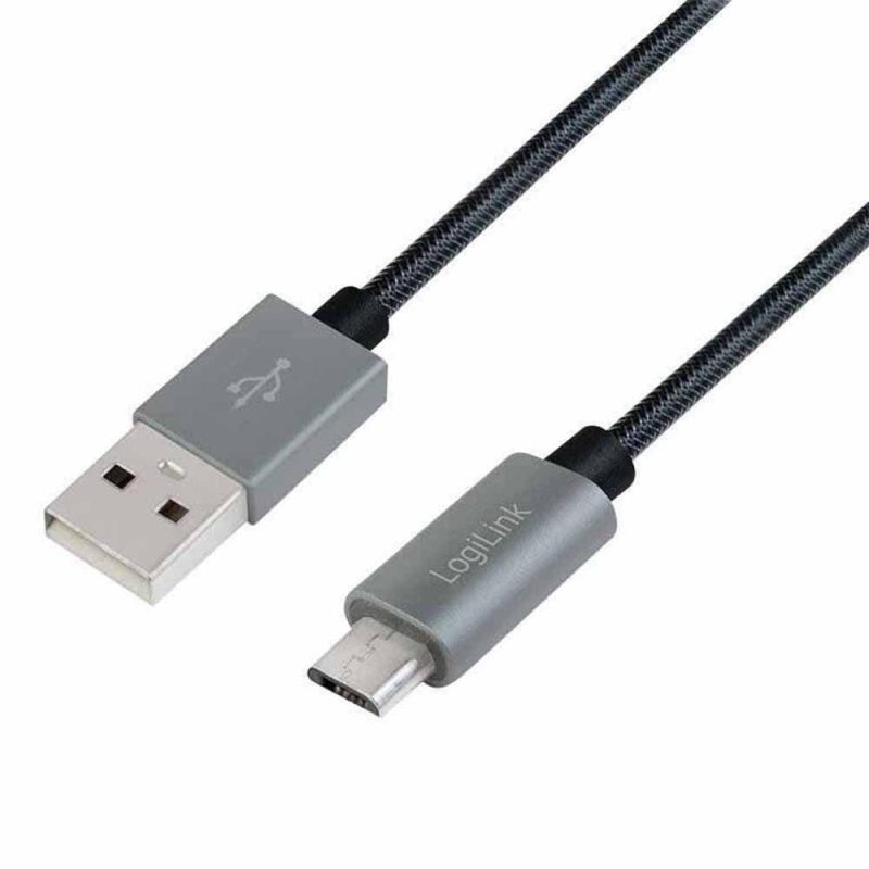 USB Cables | CU0132 1 m USB-A To Micro USB Cable Grey Cables Grey