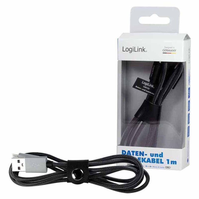 USB Cables | CU0132 1 m USB-A To Micro USB Cable Grey Cables Grey