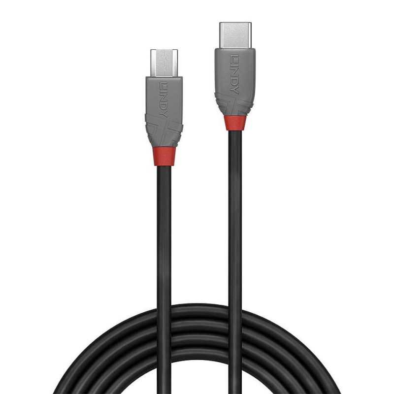 USB Cables | LINDY-36892 USB-C A Micro-B Cable 2 m Grey / Red Cables Grey