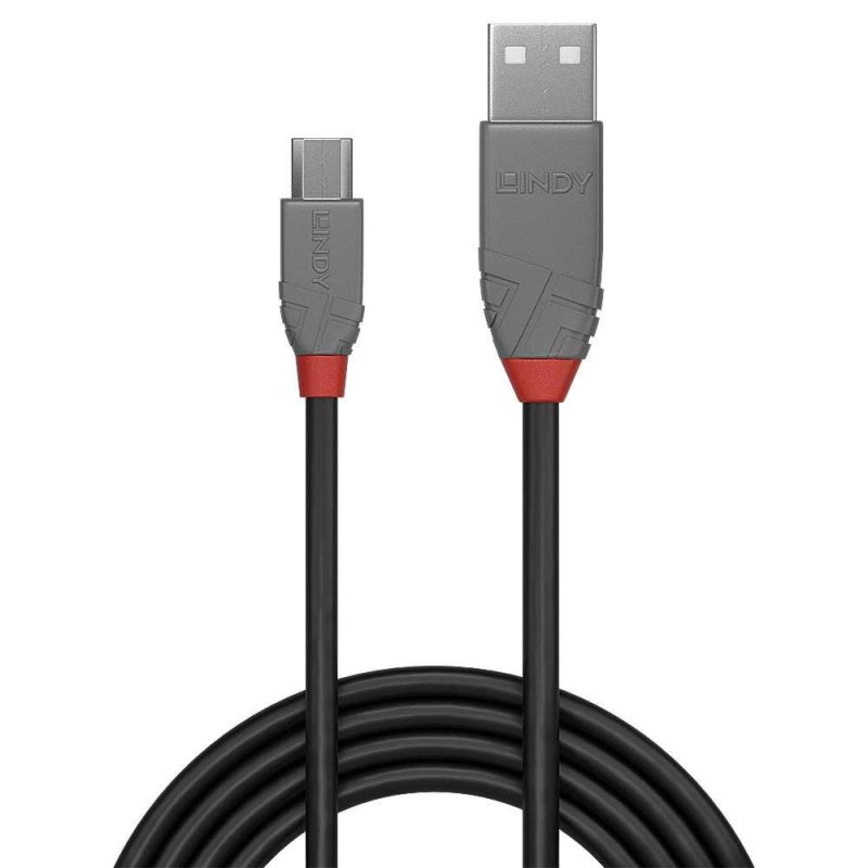 USB Cables | Micro USB Cable 0.5 m Grey / Black / Red Cables Black